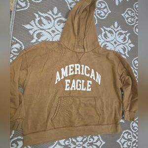 American Eagle Outfitters Men's Tan Hoodie